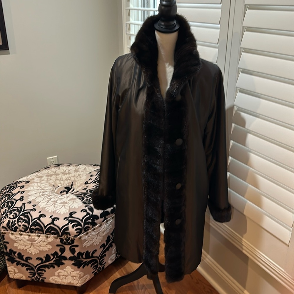 Mink lined all weather coat!
